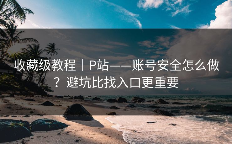 收藏级教程｜P站——账号安全怎么做？避坑比找入口更重要