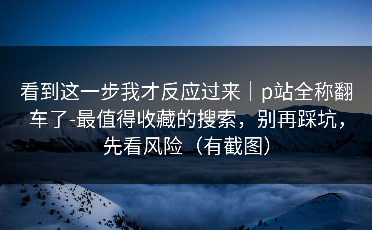 看到这一步我才反应过来｜p站全称翻车了-最值得收藏的搜索，别再踩坑，先看风险（有截图）