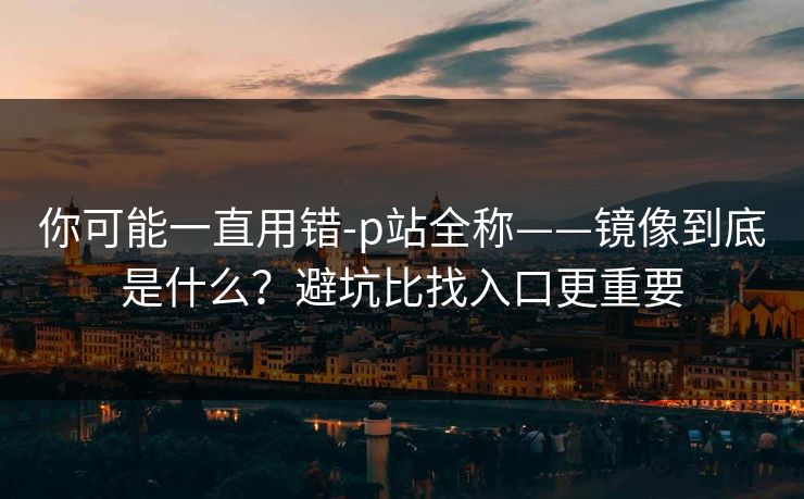 你可能一直用错-p站全称——镜像到底是什么？避坑比找入口更重要