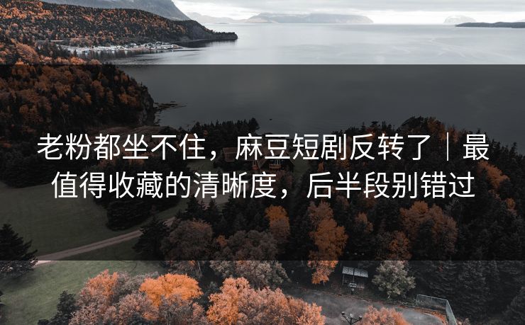 老粉都坐不住，麻豆短剧反转了｜最值得收藏的清晰度，后半段别错过